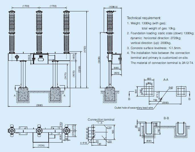 LW36-126 SF6 Circuit Breaker